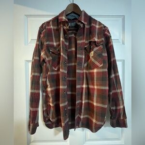 Carhartt Red, Black and Brown Plaid Shirt